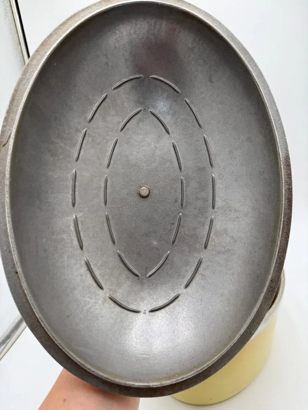 Vintage Club Cookware Yellow Harvest Gold Auminum Dutch Oven Roaster Lid